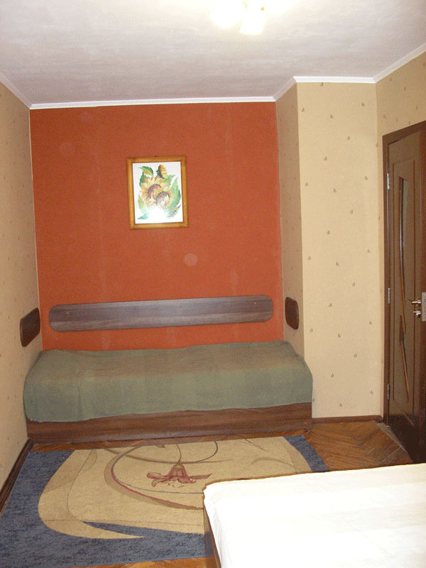 большая спальня в арендованной квартире